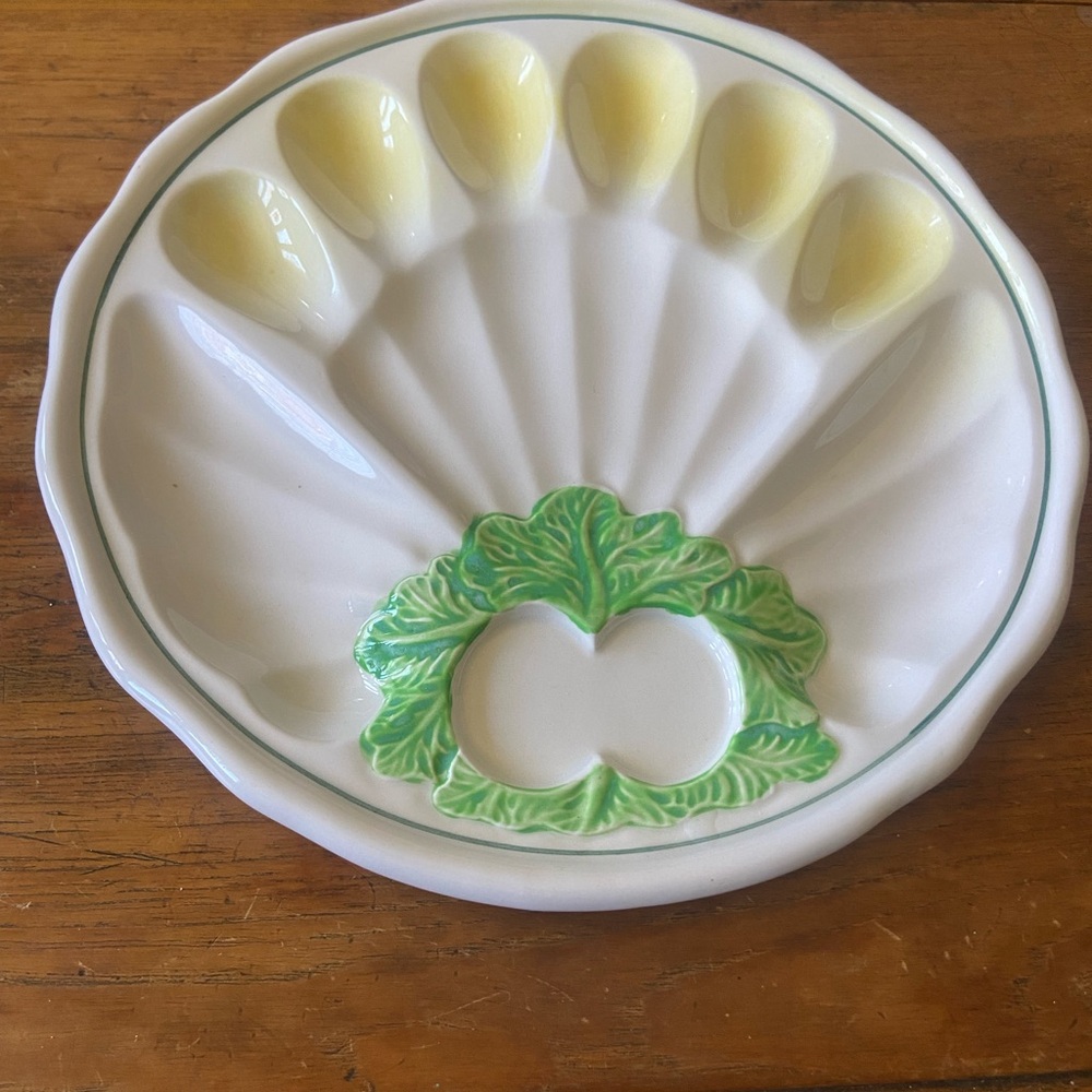 Vintage Ucagco Ceramic Deviled Egg Plate